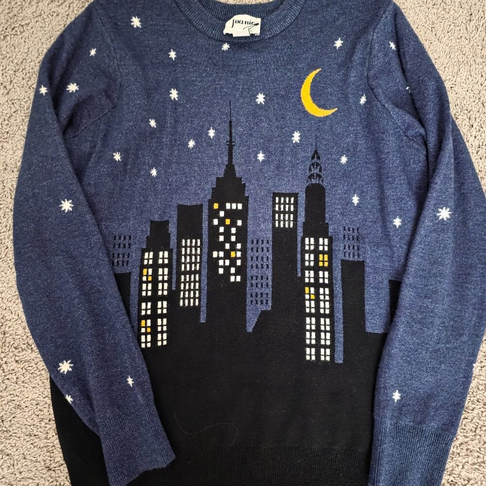 Joaine New York Skyline knitted sweater Size S